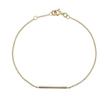Round Bar Bracelet with Trace Chain 9 Carat