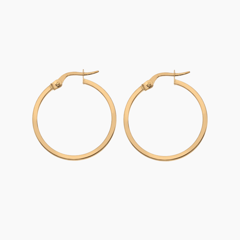 Square Wire Hoop Earrings